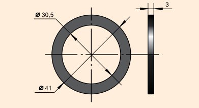Шайба стопорная резиновая СЕНСОР ПВ-ШС-130