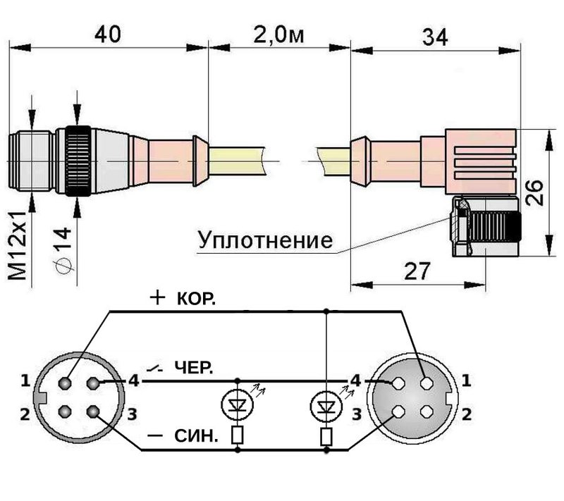 Соединительный кабель Мега-К PS9-11-C18C21 (C18С21 L2,0 1)