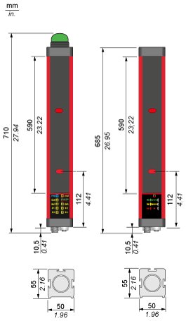 Cветовой барьер безопасности Telemecanique XUSL4MA2BB051N