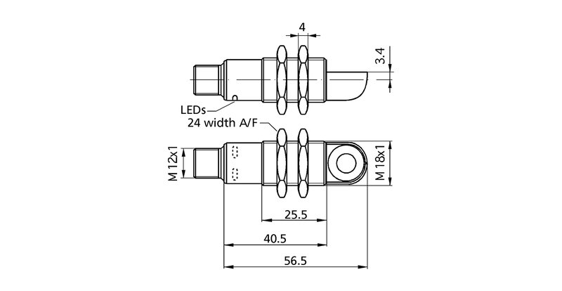Ультразвуковой датчик Microsonic nero-25/WK/CE