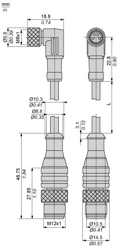 Соединительный кабель Telemecanique XZCR1510040H2