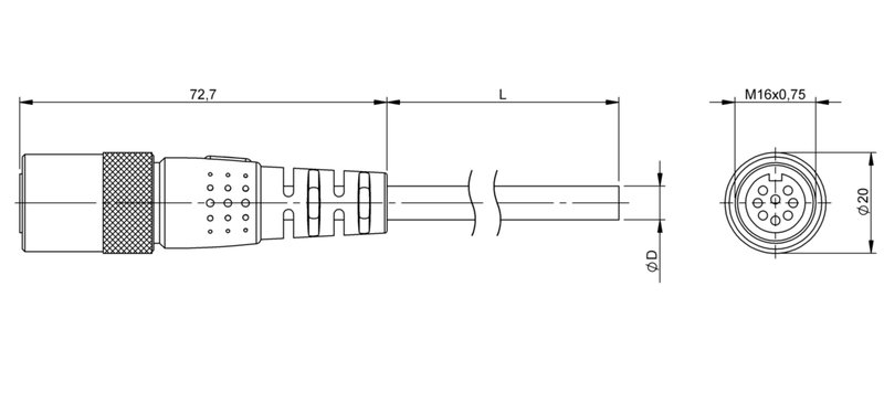Разъем с кабелем Balluff BCC S518-0000-1Y-133-PS0825-020