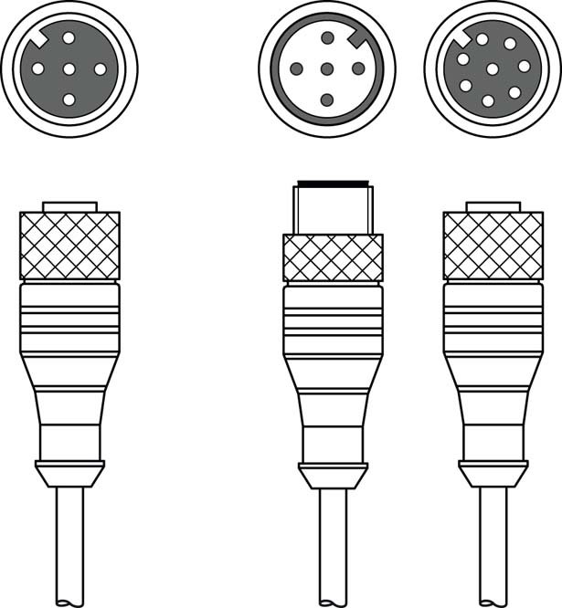 Y-образный разветвитель Leuze Electronic K-Y1 M12A-5m-M12A-S-PUR