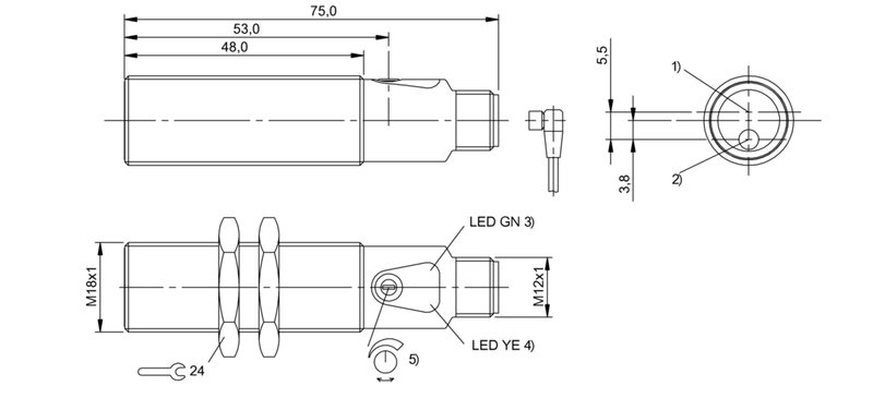 Оптический датчик Balluff BOS 18M-PA-LR20-S4