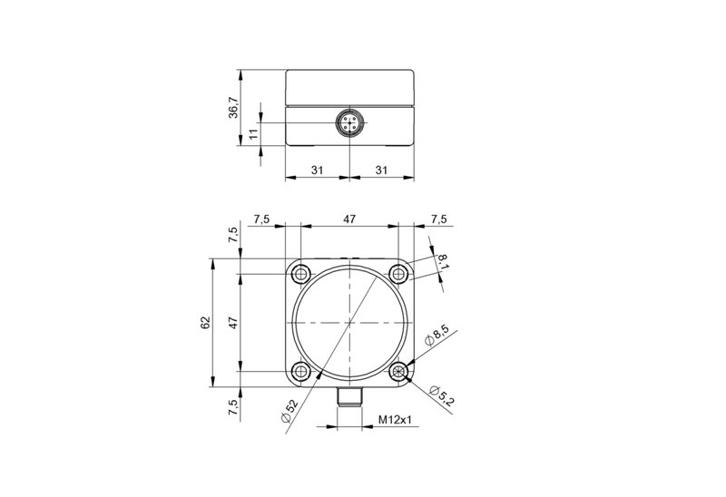 Ультразвуковой датчик Balluff BUS Q62K1-GPXI-60/600-S92K