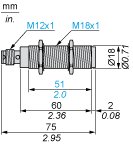 Ультразвуковой датчик Telemecanique XXV18B1NAM12