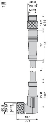 Соединительный кабель Telemecanique XZCR2706037R1