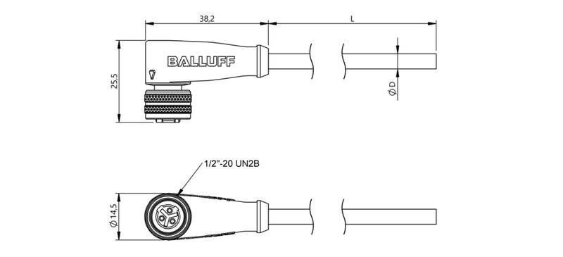 Разъем с кабелем Balluff BCC A223-0000-1C-123-EX43T2-050