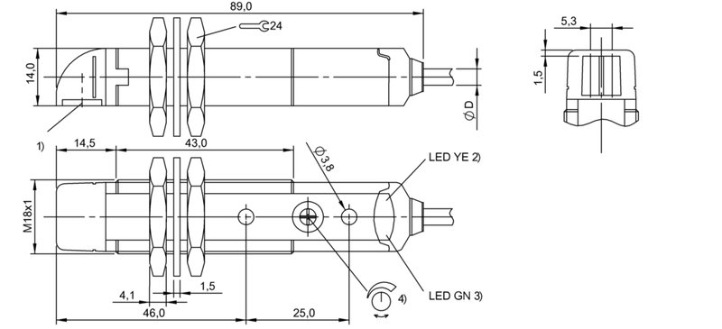 Оптический датчик Balluff BOS 18KW-PA-1QC-C-02