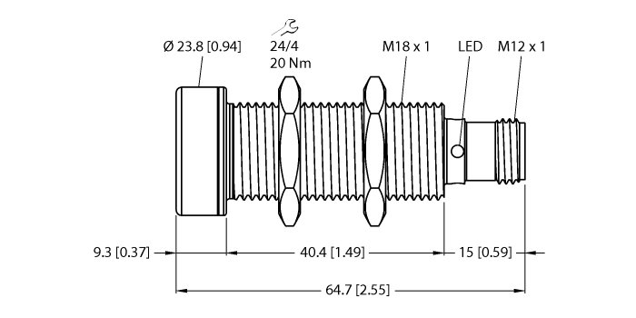 Ультразвуковой датчик TURCK RU100U-EMT18M-AP8X2-H1151
