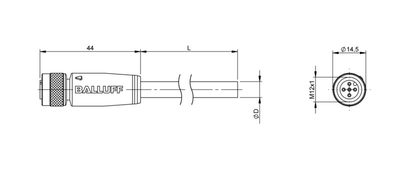 Разъем с кабелем Balluff BCC M415-0000-1A-030-VS85N6-020