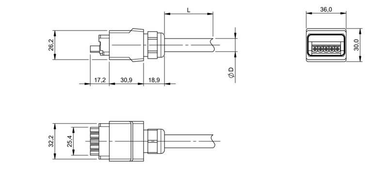 Разъем с кабелем Balluff BCC HB75-0000-PA-121-VX85B5-020