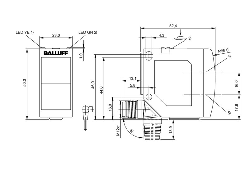 Оптический датчик Balluff BOS 23K-NU-RR10-S4