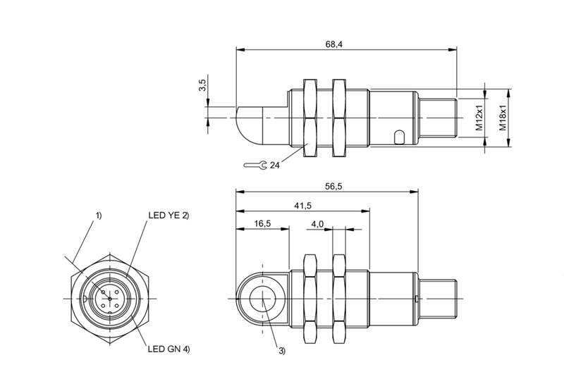 Ультразвуковой датчик Balluff BUS W18M1-GPXI-03/025-S92G