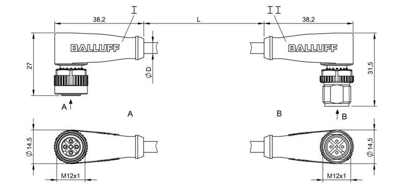 Соединительный кабель Balluff BCC M425-M425-3A-660-PX0534-006