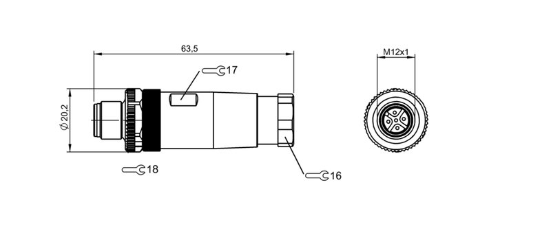 Разъем Balluff BCC M435-0000-2A-000-51X575-000