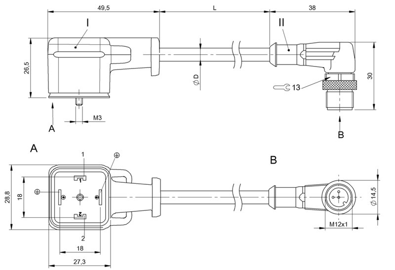 Соединительный кабель Balluff BCC VA04-M423-3E-664-VX8350-030