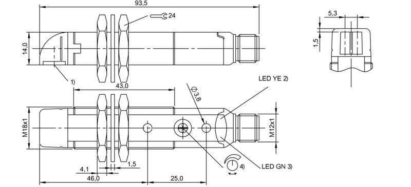 Оптический датчик Balluff BOS 18KW-PA-1QC-S4-C