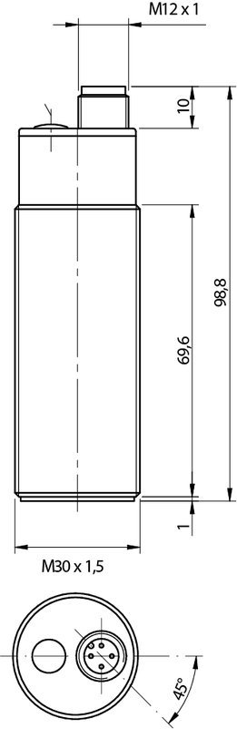 Ультразвуковой датчик DATASENSING UT1B/GM-0ESY
