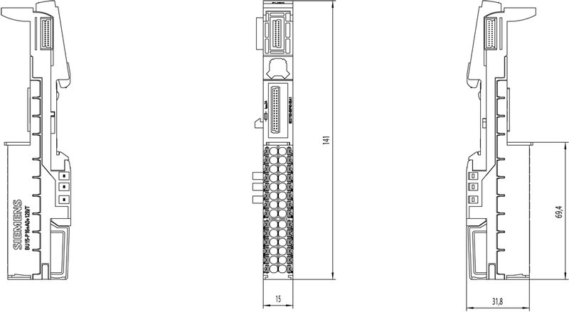 Базовый Блок BU15-P16+A0+12B/T Siemens 6ES7193-6BP40-0BA1