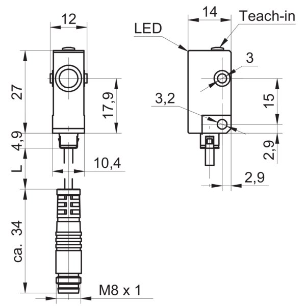 Ультразвуковой датчик Baumer URDK 10N8914/KS35A