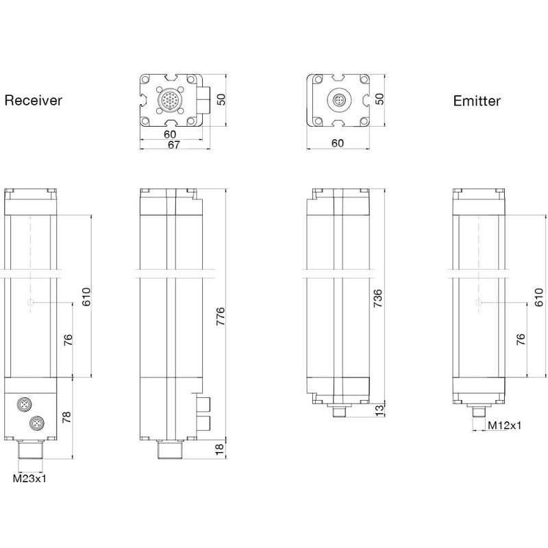 Световая завеса безопасности DATASENSING LP4ER/0A-050