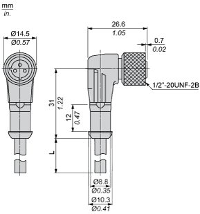 Разъем с кабелем Telemecanique XZCP1965L5