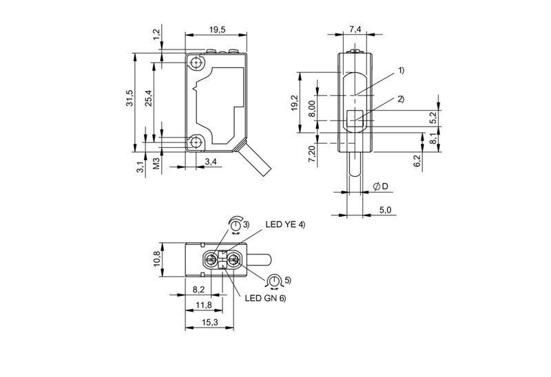 Оптический датчик Balluff BOS 5K-PU-LR10-02