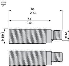 Ультразвуковой датчик Telemecanique XXS18B1PM12