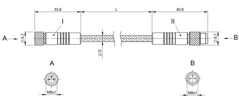 Соединительный кабель Balluff BCC W313-W313-30-300-MW8334-003