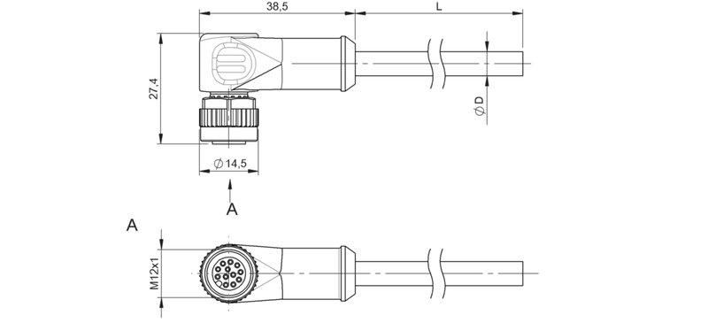 Разъем с кабелем Balluff BCC M42C-0000-1A-049-PX0C25-100
