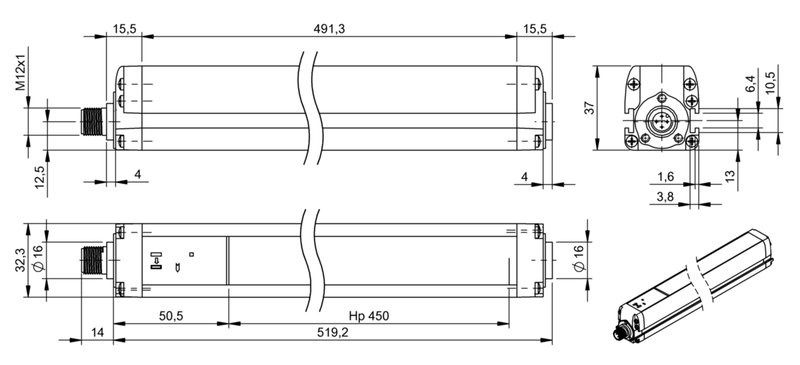 Многолучевой барьер безопасности Balluff BLG 4A-045-600-014-O01-SX