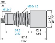 Ультразвуковой датчик Telemecanique XX230A32HA00M12