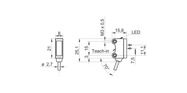 Оптический датчик Baumer O200.RP-NV1T.72CV/H006