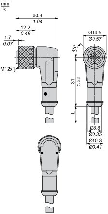 Разъем с кабелем Telemecanique XZCP1340L2