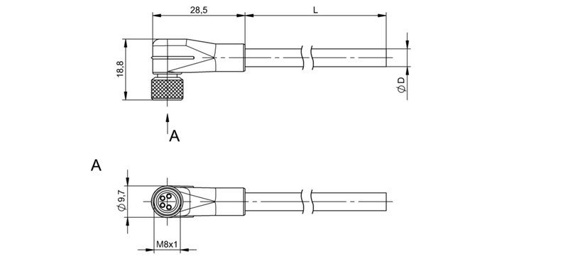 Разъем с кабелем Balluff BCC M324-0000-10-014-VS8434-030