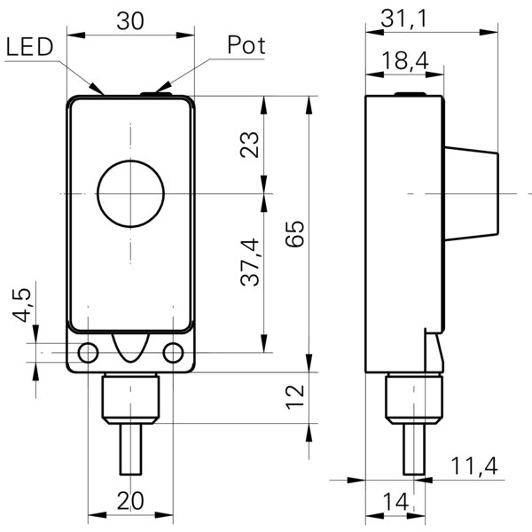 Ультразвуковой датчик Baumer UNDK 30N1703