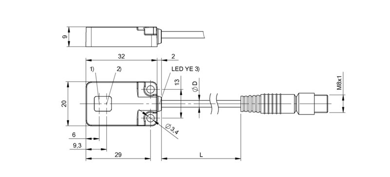 Оптический датчик Balluff BOS R01E-PS-KR20-00,2-S49