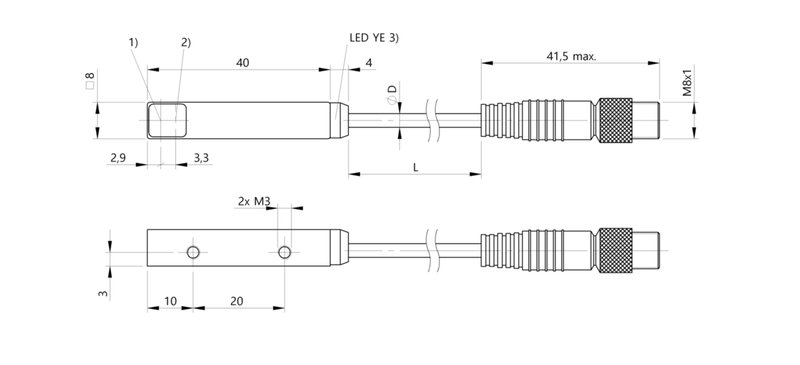 Оптический датчик Balluff BOS Q08M-NS-PR20-00,2-S49