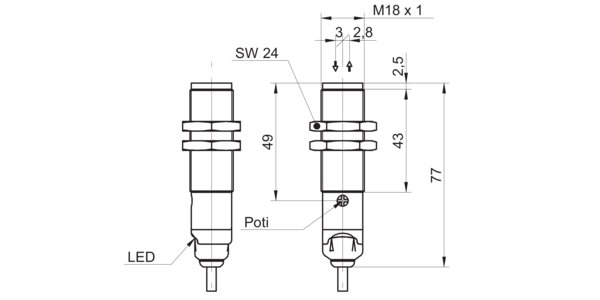 Оптический датчик Baumer OR18.RL-NV1P.7BCV