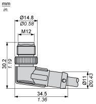 Разъем с кабелем Telemecanique XZCPV51V3L2