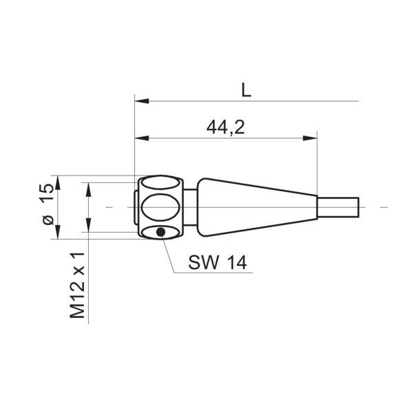 Разъем с кабелем Baumer ESG 34AY2500