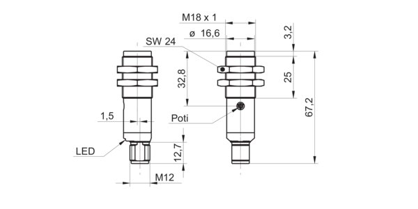 Оптический датчик Baumer OR18W.RR.T-NW1P.9VO