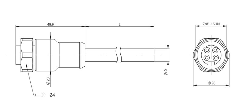 Разъем с кабелем Balluff BCC C3B4-0000-10-003-YX84A5-150-C009