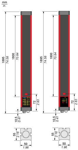 Cветовой барьер безопасности Telemecanique XUSL4MB40H181N