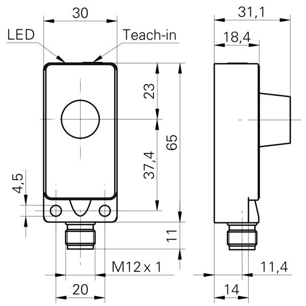 Ультразвуковой датчик Baumer UZDK 30P6112/S14