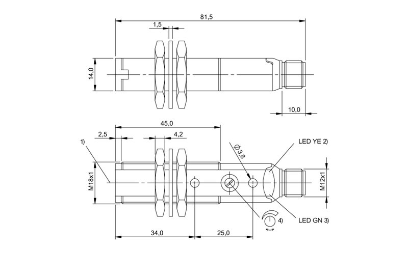 Оптический датчик Balluff BOS 18KF-NA-1QD-S4-C