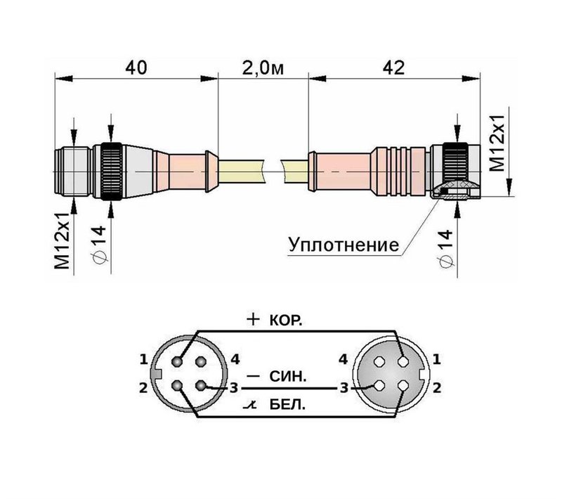 Соединительный кабель Мега-К PS9-341-C18C19 (С18.С19 L2,0 3)