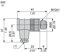 Разъем Telemecanique XZCC12MCP42B