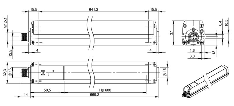 Многолучевой барьер безопасности Balluff BLG 4A-060-19X-030-O01-SX